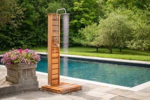 Outdoor Western Red Cedar LEVY Shower Tower - Brand New