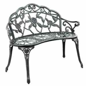 Gardeon Outdoor Garden Bench Seat 100cm Cast Aluminium Patio Chair Vi