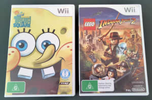 Wii Games (Spongebob Truth or Square & Lego Indiana Jones 2)