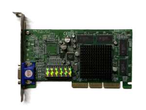 retro_Nvidia Geforce2 MX200 32MB VGA AGP Card for Windows 98 XP, works