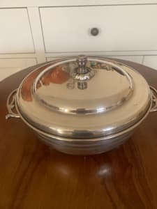 Antique silver seperation dish