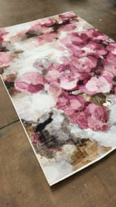 new Valentina Rosa floor wall hung rugs floral Fur like 160cm x 230cm