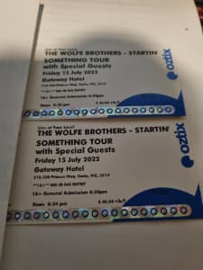Wolfe brothers concert tickets sold out show