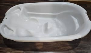 Baby bath with built in support