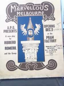 A vintage Marvelous Melbourne advertising poster - printed on board