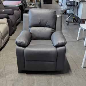 BRAND NEW ARMCHAIR ELECTRIC RECLINER LEATHER GREY RRP $1499