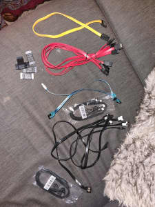 Assorted SATA cables