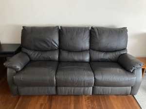 Free leather couch with recliners