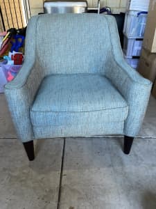 Comfy armchair in teal greeny grey