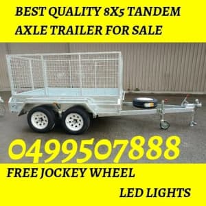 8×5 Top galvanised tandem axle trailer for sale best quality