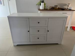 White buffet 3 drawers, 2 cupboards