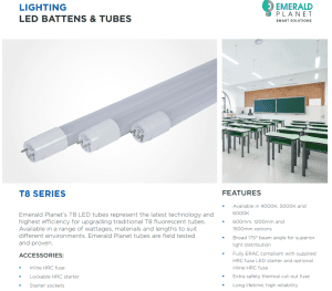 LED tubes for fluorescent light replacement