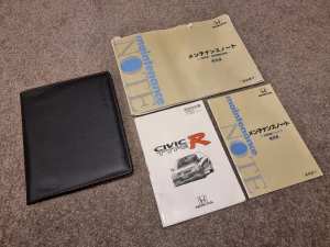 FS: JDM Honda Civic Type R CTR OEM Factory Books & Wallet / EK9