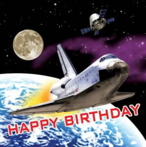 Space Odyssey Space Shuttle Happy Birthday Party Lunch Napkins x18
