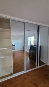Mirrored Wardrobe Doors (2 sets of 4 doors)