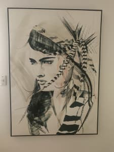 Large print on canvas Indian girl -Adairs