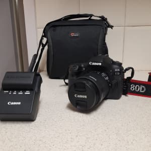 Canon 80D Camera and Canon 18-55mm STM Lens 