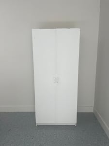 White Wardrobe with adjustable shelving