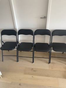 Set of 4 Black Folding Chairs