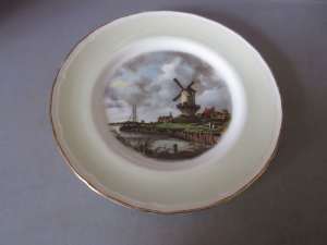 VINTAGE 1950S ENGLISH RIDGWAY STAFFORDSHIRE THE MILL DECORATIVE PLATE