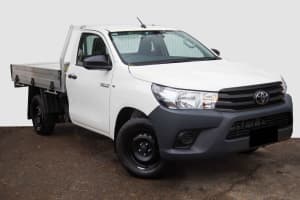 2021 Toyota Hilux TGN121R Workmate White Sports Automatic Cab Chassis