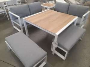 NEW PACIFIC DESIGNER 8 SEATER DINING / LOUNGE SETTING $3499 RRP