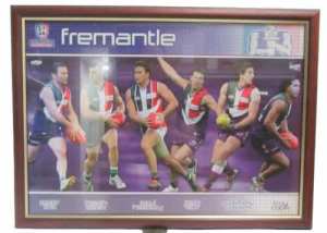 AFL Fremantle 6X Players Frames In Glass Poster - 000800279933