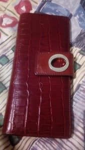 Ladies wallet red OROTON leather purse