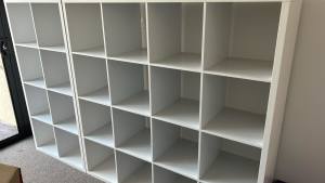 Large & Small White Cubed Shelving Units!! 