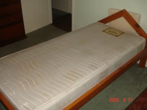 A single bed and mattress, in great condition, for sale