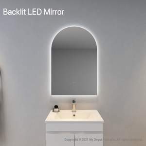 600x900mm Back Lit Arch 3 color LED mirror