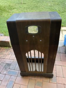 Vintage Wooden Radio Stand Box