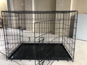 Large Collapsable Black Crate - Pet Training