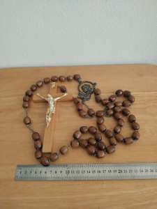 Giant Wood Rosary Beads 