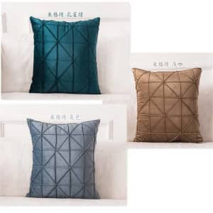 *NEW-PACKED* 4 PCS Pure Color Dutch Velvet Home Sofa Cushion Covers
