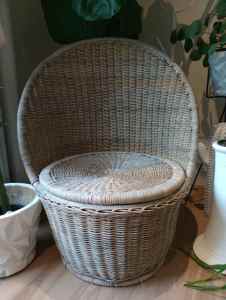 Two gorgeous cane / rattan lounge chairs