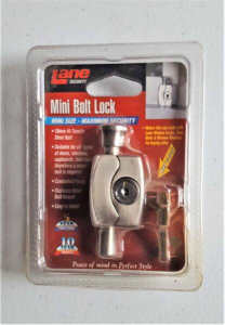 LANE -Mini Bolt Window/door Lock in Silver -Set of 4 -Keyed Alike