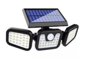 Solar LED wall lighting, 1800mAh 3 head light 