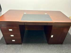 Solid timber executive desk