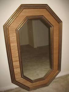 Mirror Painted Bronze Timber Frame