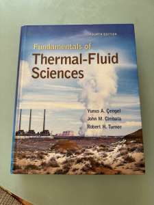 Fundamentals of Thermal-Fluid Sciences by Cengel et al 4th Edition