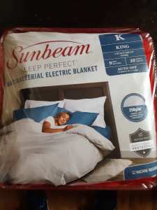 Sunbeam King size electric blanket NEW NEVER USED IN WRAPPING 
