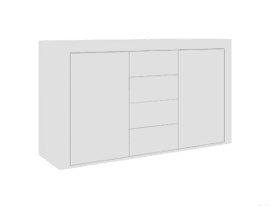 vidaXL Sideboard White 120x36x69 cm (SKU:801841) Free Delivery