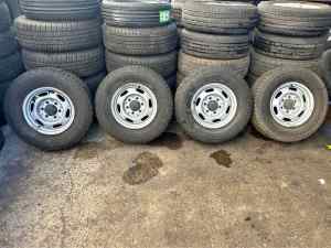 235/75/15 ford ranger tyres and 6 studs steel rims