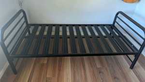 King single bed frame and comfy mattress