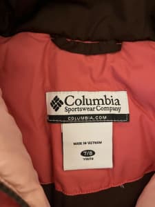 Girls Columbia winter/ski jacket - size 7/8