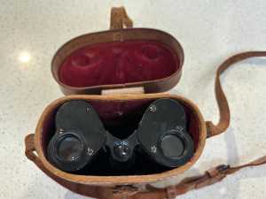 Antique German pre WW1 CP Goerz Berlin Trieder Binoculars with case