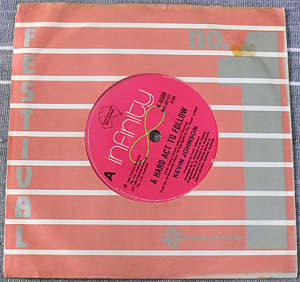 Pop Rock - KEVIN JOHNSON Hard Act To Follow 7 Inch Vinyl 1984