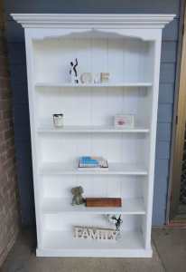 Elegant Refurbished Real Wood Bookcase - Can Deliver - Hamptons Style