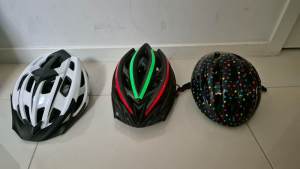 Three Bike Helmets